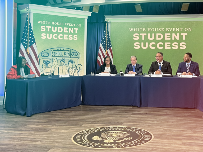 A White House press conference on the Student Success iniative.